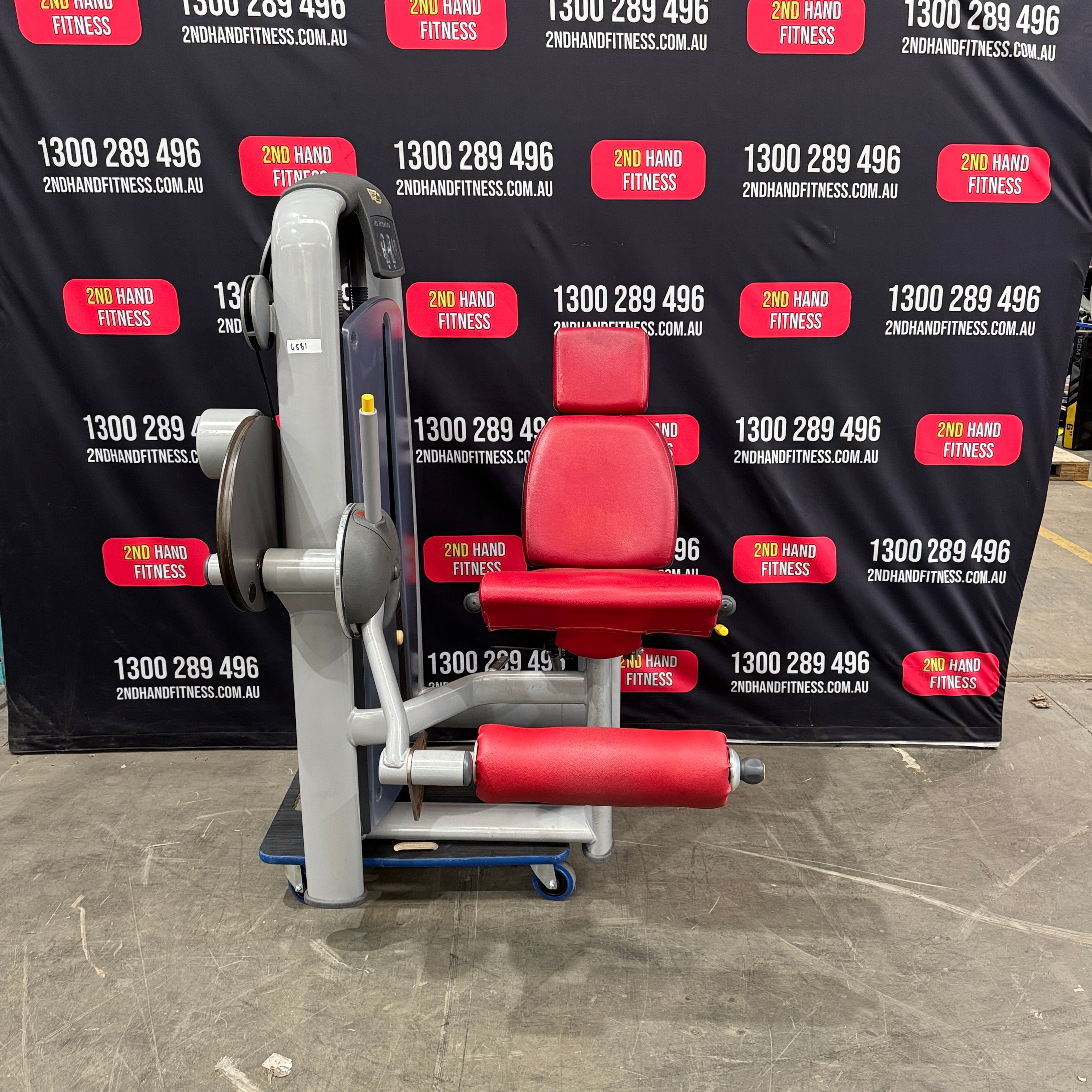 Technogym Selection Leg Extension - Silver Frame, Red Upholstery