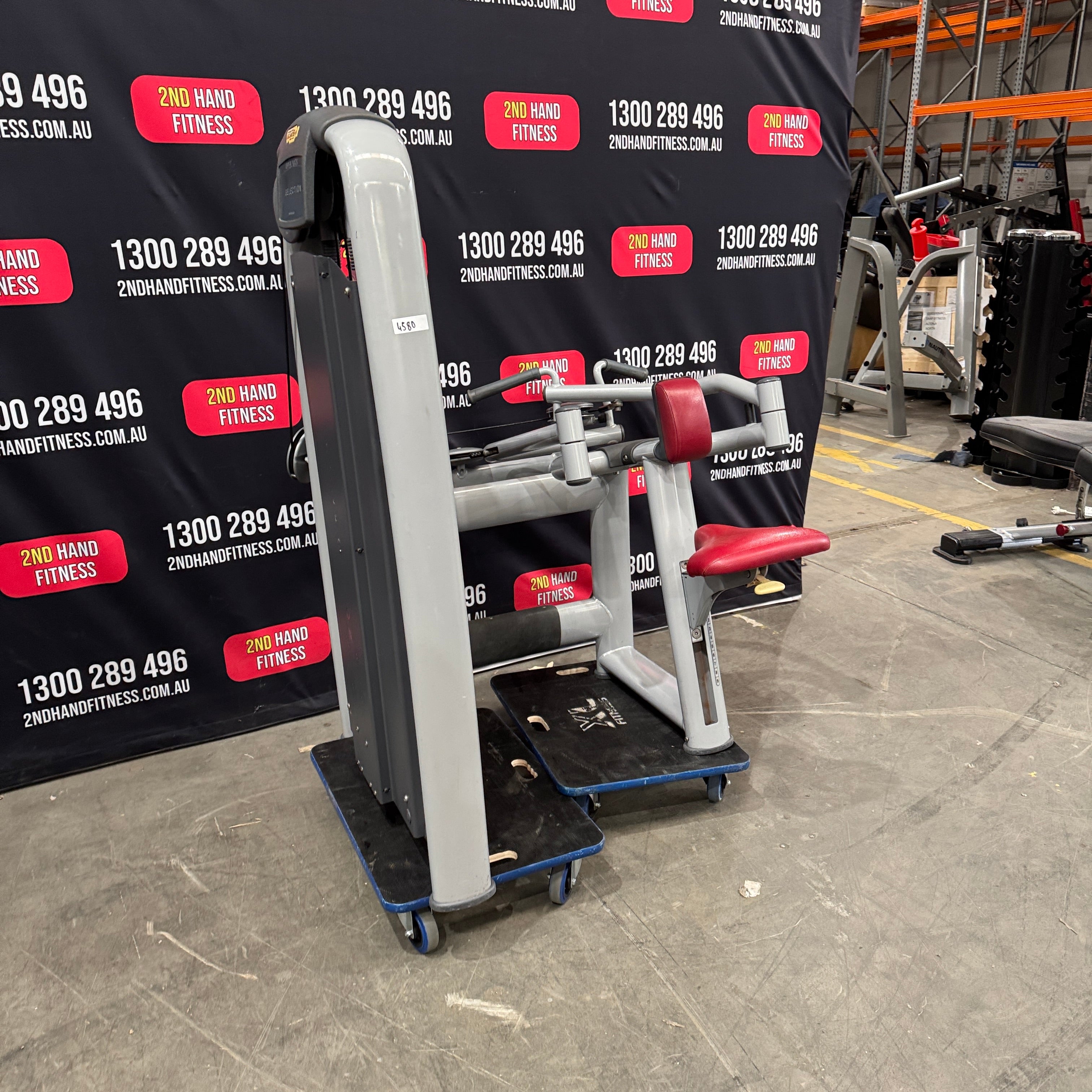 Technogym Selection Low Row - Silver Frame, Red Upholstery