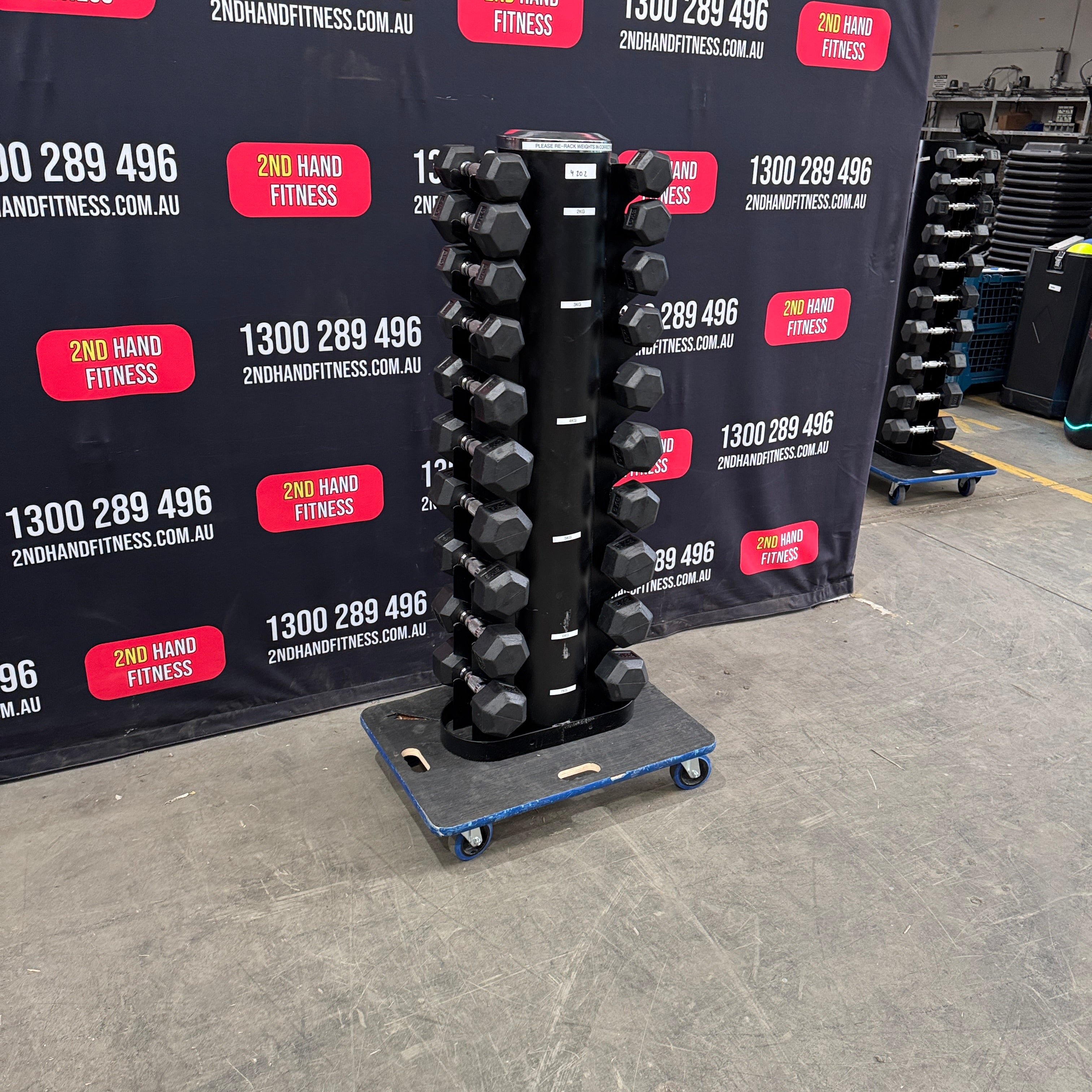 1-10KG Hex Dumbbell Weight Tree