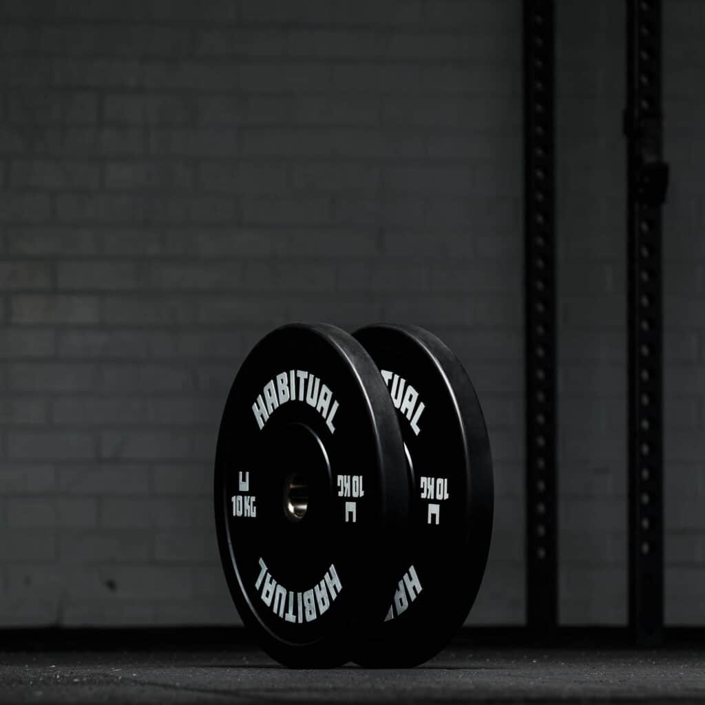 (NEW) Black Olympic Bumper Plates