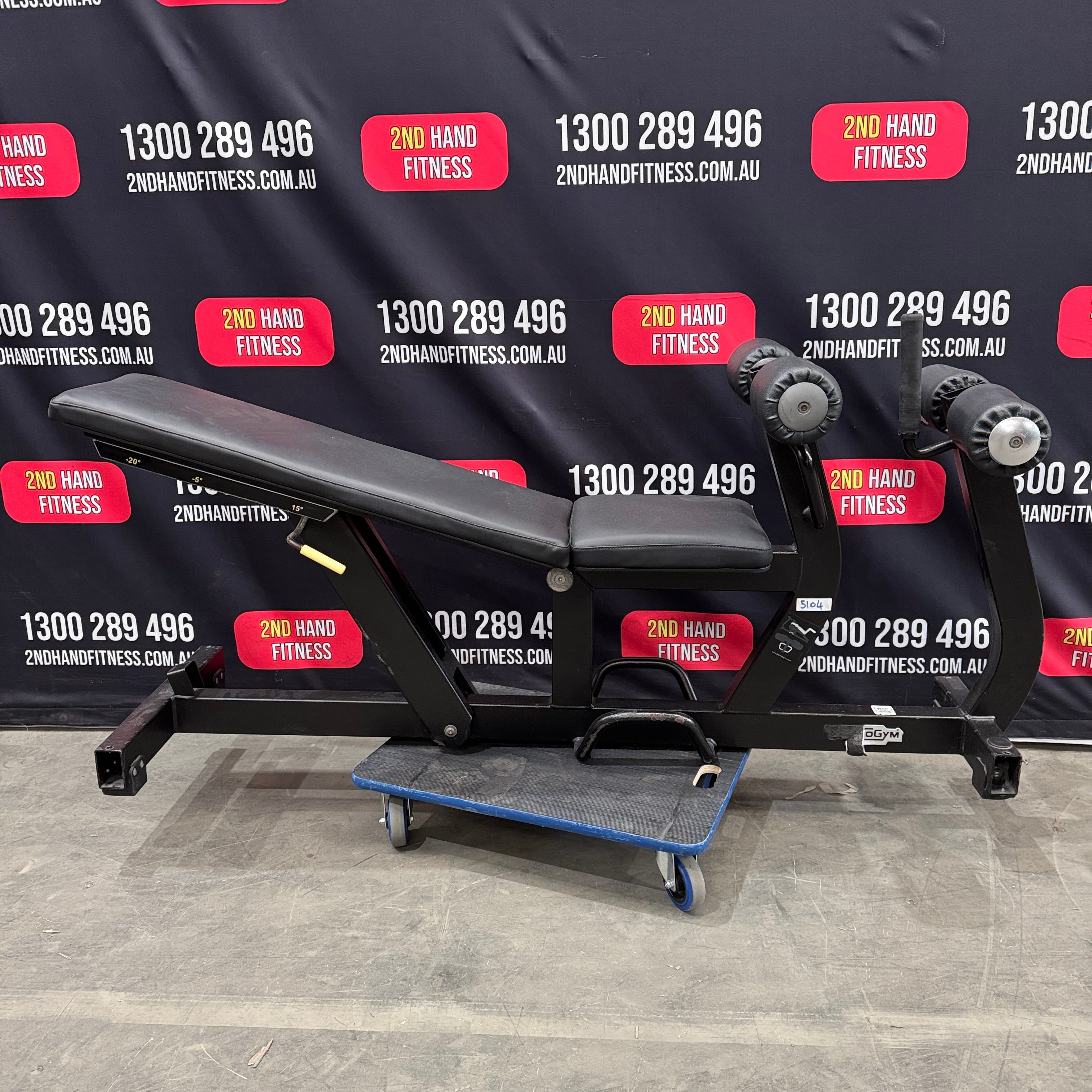 Black Technogym Olympic Decline Bench