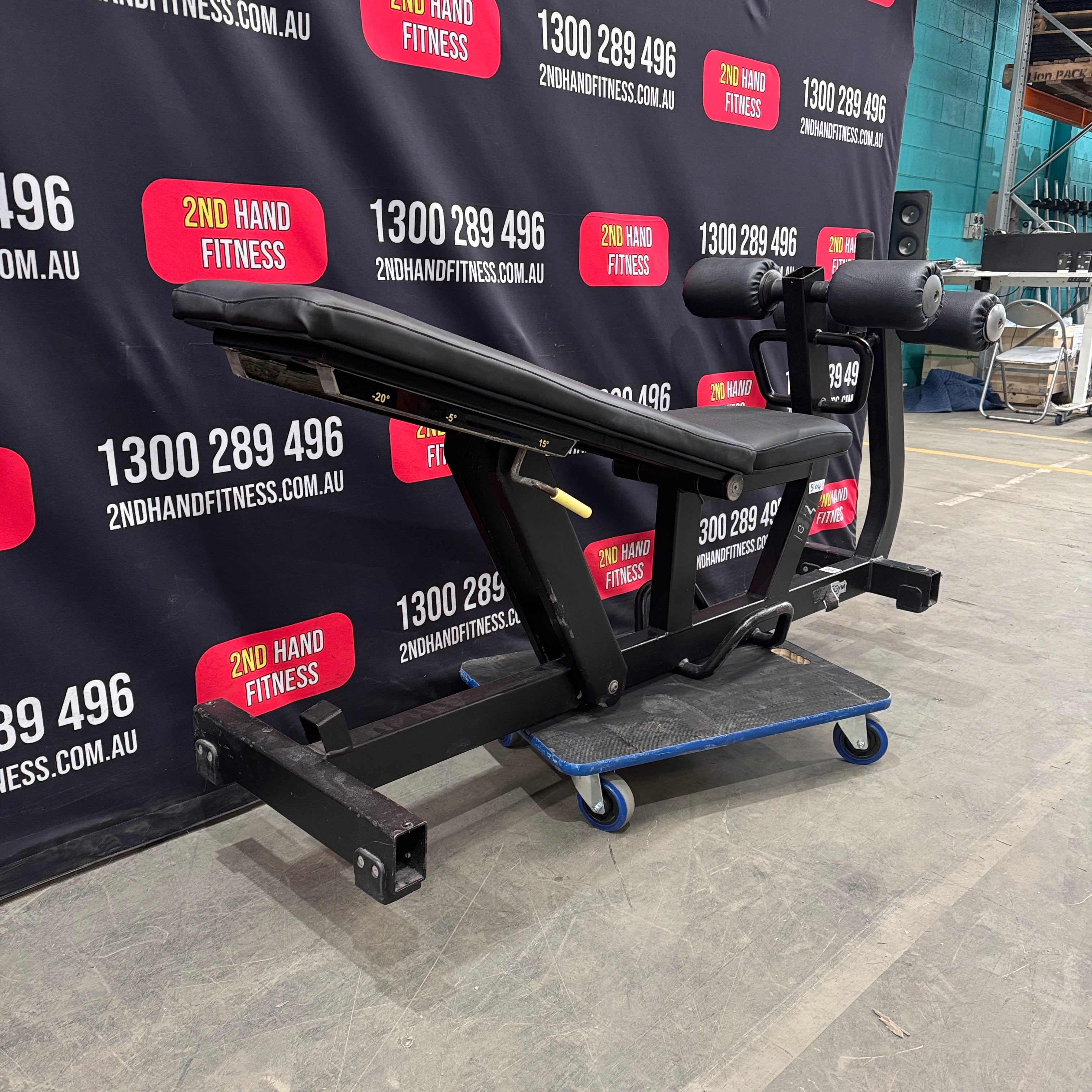 Black Technogym Olympic Decline Bench