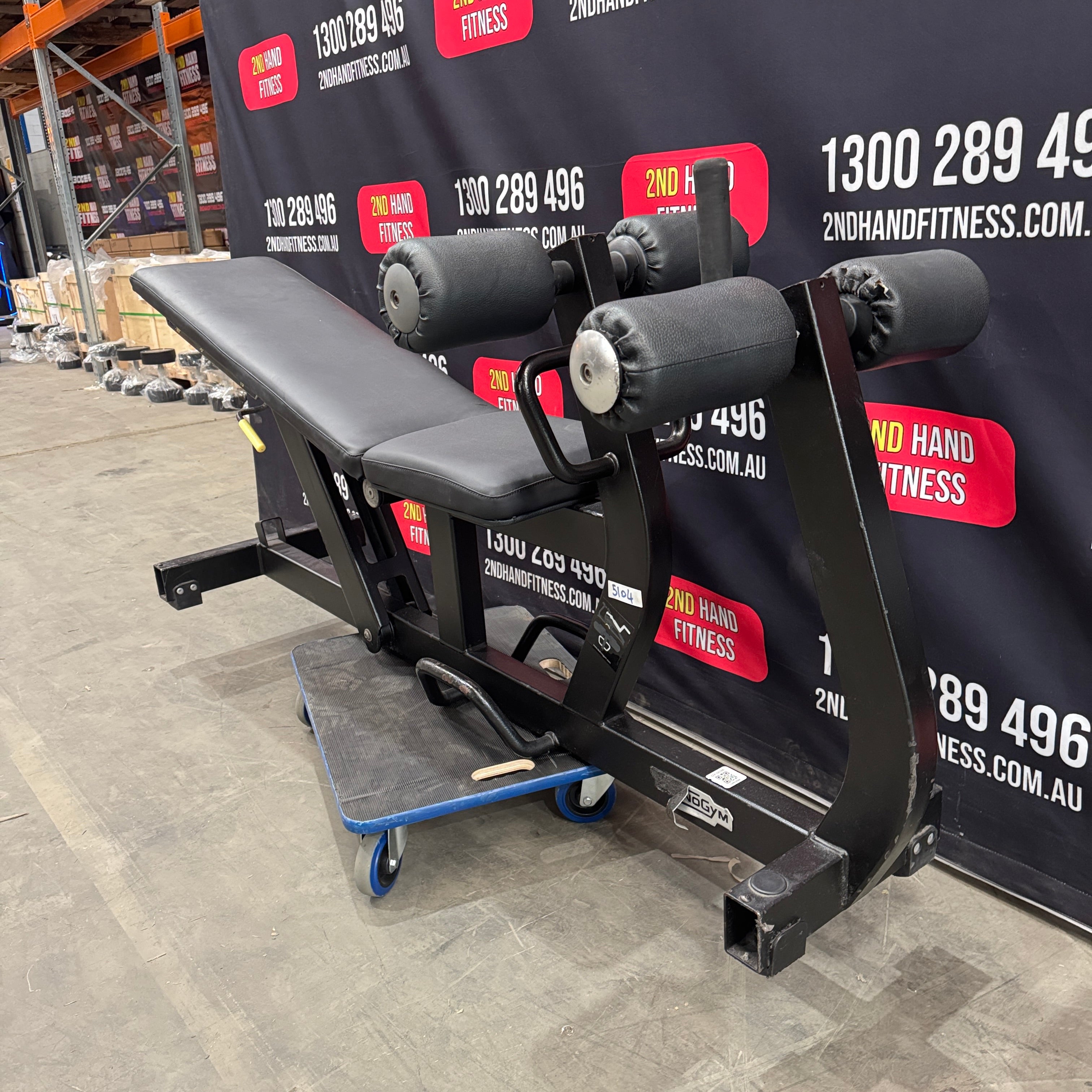 Black Technogym Olympic Decline Bench