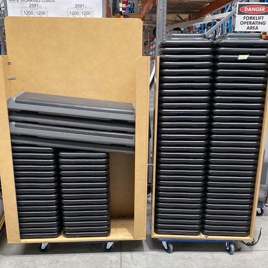 Steppers x4 + Risers x95+ 2 Storage Units