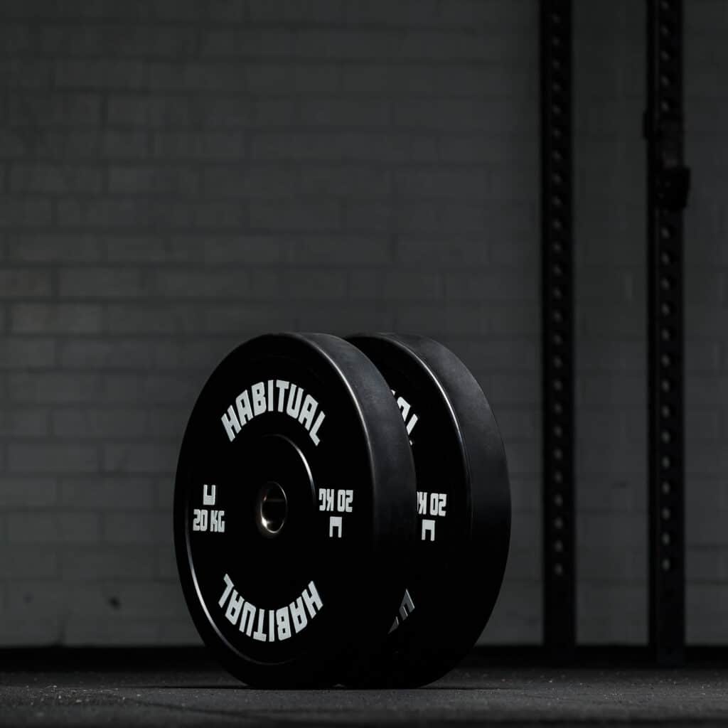 (NEW) Black Olympic Bumper Plates