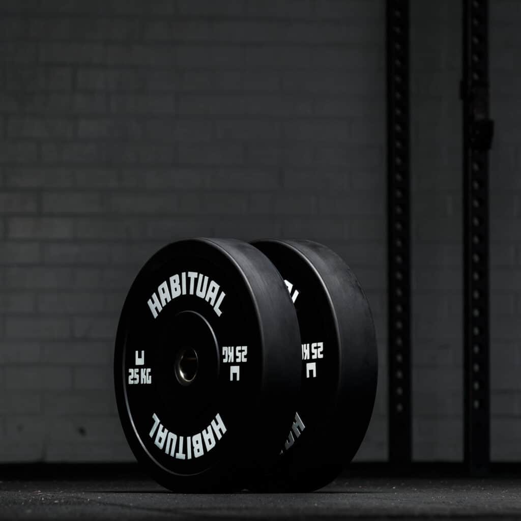 (NEW) Black Olympic Bumper Plates