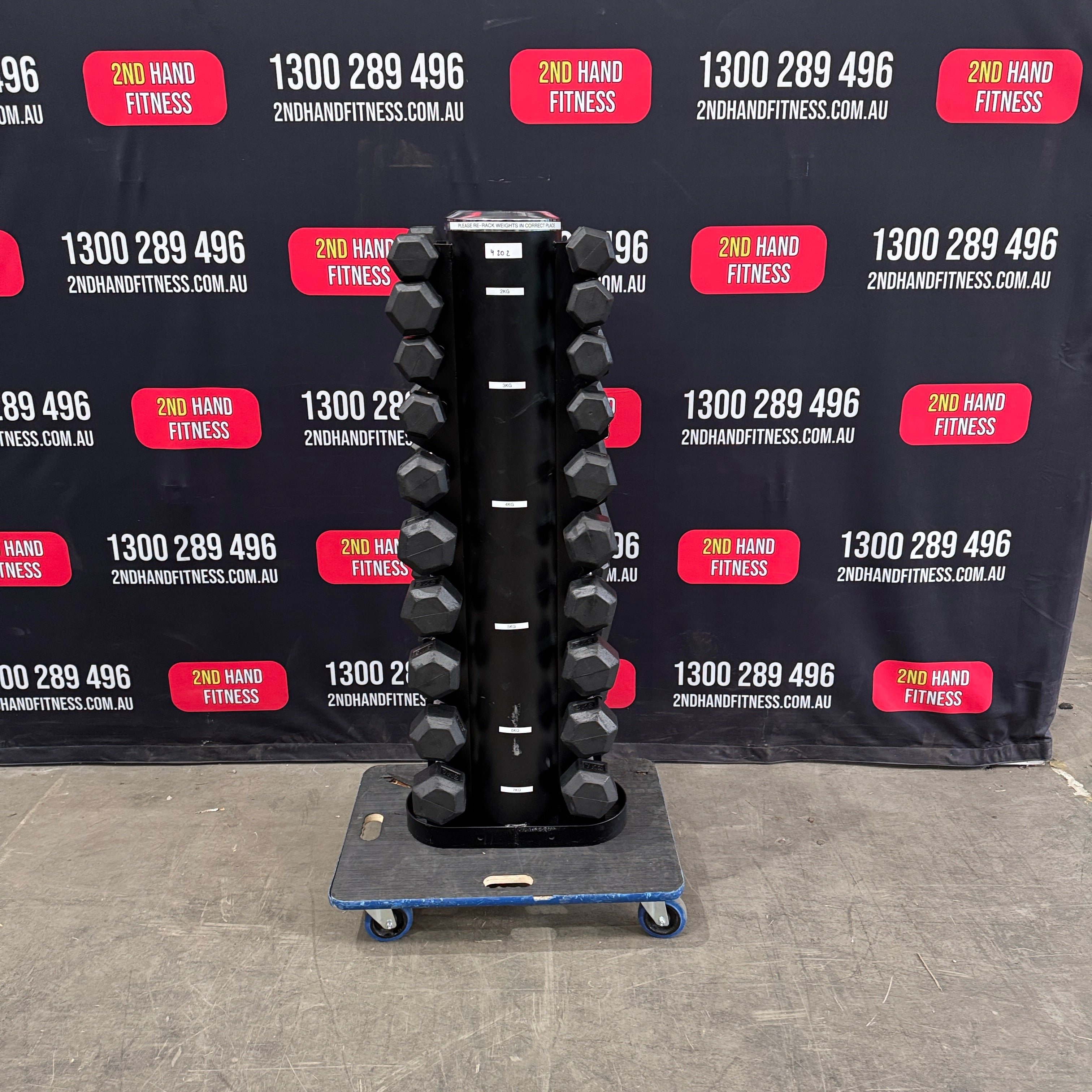 1-10KG Hex Dumbbell Weight Tree
