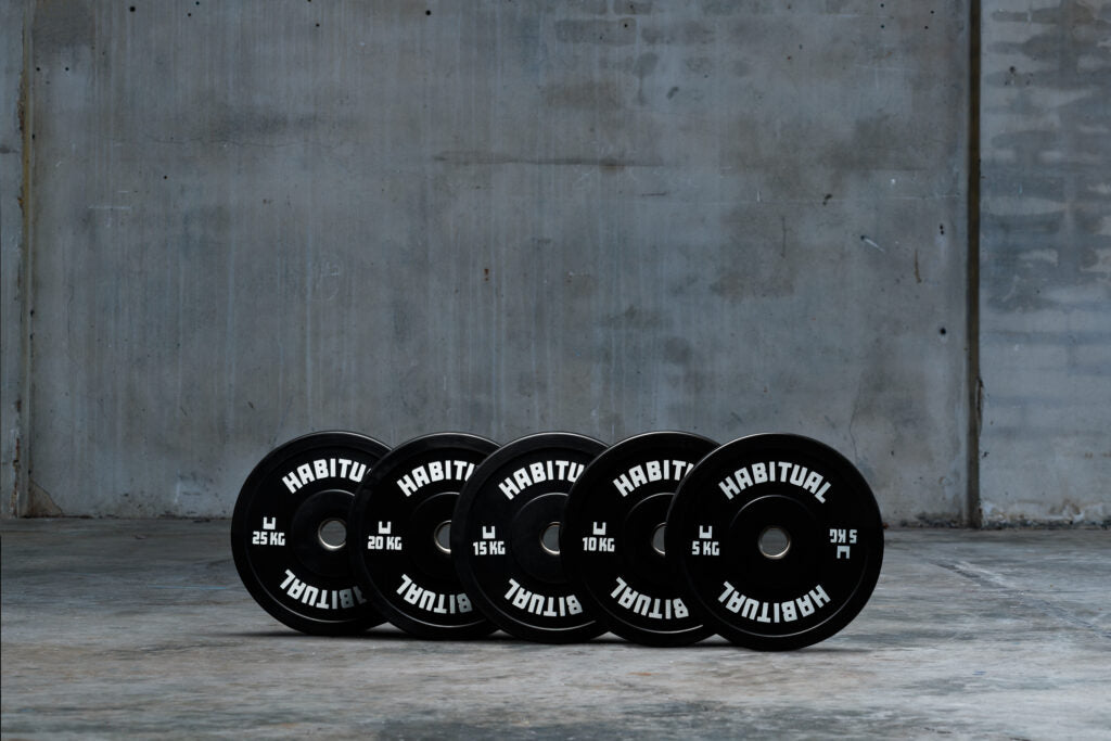 (NEW) Black Olympic Bumper Plates